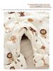 Newborn Winter Jumpsuit with Jacket, Hand & Foot Covers (0-6 Months) - Warm, Thickened Baby Outfit for Outdoor Use