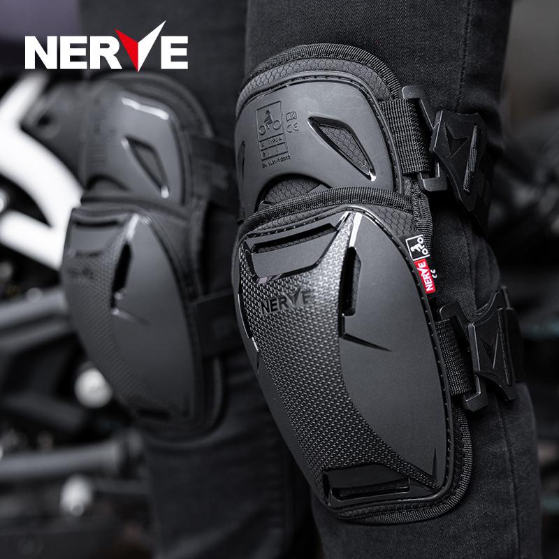 NERVE Motorcycle Knee Pads Motorbike Protective Gear Motocross Joelheira Equipment CE2 Level Anti-fall Sport Guard MTB Knee Pads