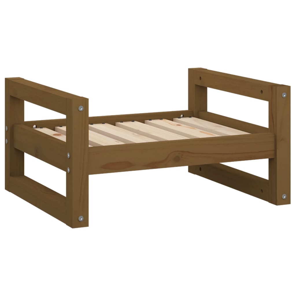 Dog Bed Honey Brown 55.5 X 45.5 X 28 Cm Solid Pine Wood