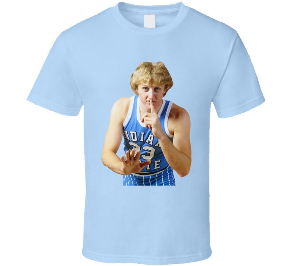Larry Bird Retro 1977 Indiana State Boston Basketball Fan T Shirt