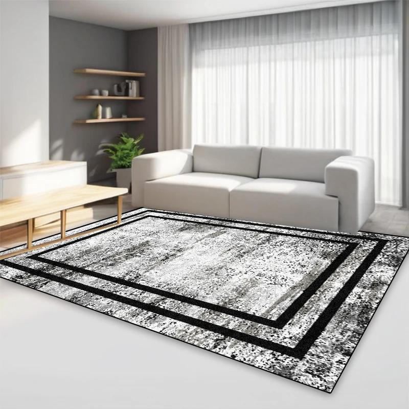 Light Gray Retro Style Carpet Living Room Minimalism Home Decoration Large Area Rugs Cloakroom Lounge Non-slip Entrance Door Mat