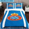 3PCS Football Espanyol Design Bedding Set,Including 1pc Duvet Cover And 2pcs Pillowcases Perfect for Bedroom, Dormitory, Fan Christmas gift