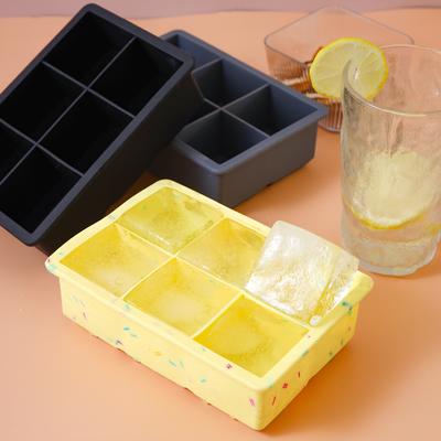 1 Stück Silikon-Eisfachform, 6 gleichmäßige quadratische Eisfach-Eiswürfelform, selbstgemachte Silikon-Eiskugel