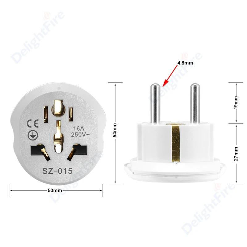 Adaptateur de prise UE CN AU US vers UE KR Adaptateur de voyage Chine Australien Américain vers Européen Euro Adaptateur d'alimentation Convertisseur AC Prise