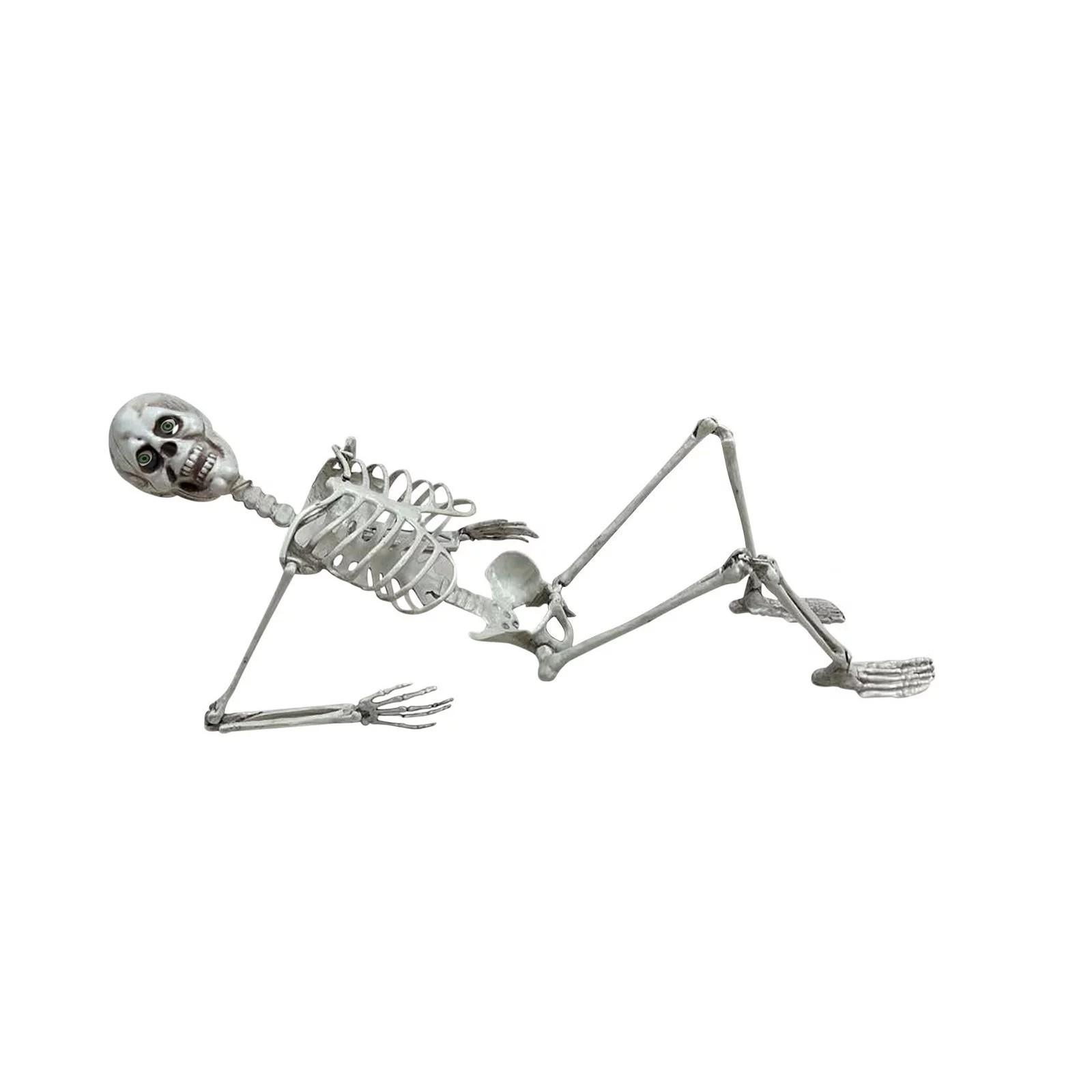 

Halloween 70cm Skeleton Simulation Human Plastic Skeleton Haunted House Prop Skeleton Decoration One Size белый