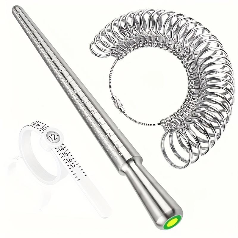 

Набор из 3 шт. стальных мандрелей для определения размера кольца с измерительным инструментом для изготовления ювелирных изделий - Идеальный подарок для энтузиастов и начинающих DIY