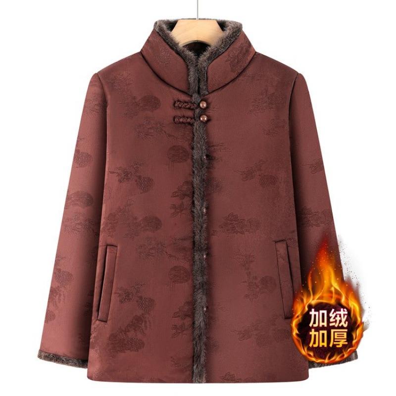 New Wife's Padded Jacket, Piled and Thickened Winter Cotton Clothes, Old Warm Padded Clothes for Women