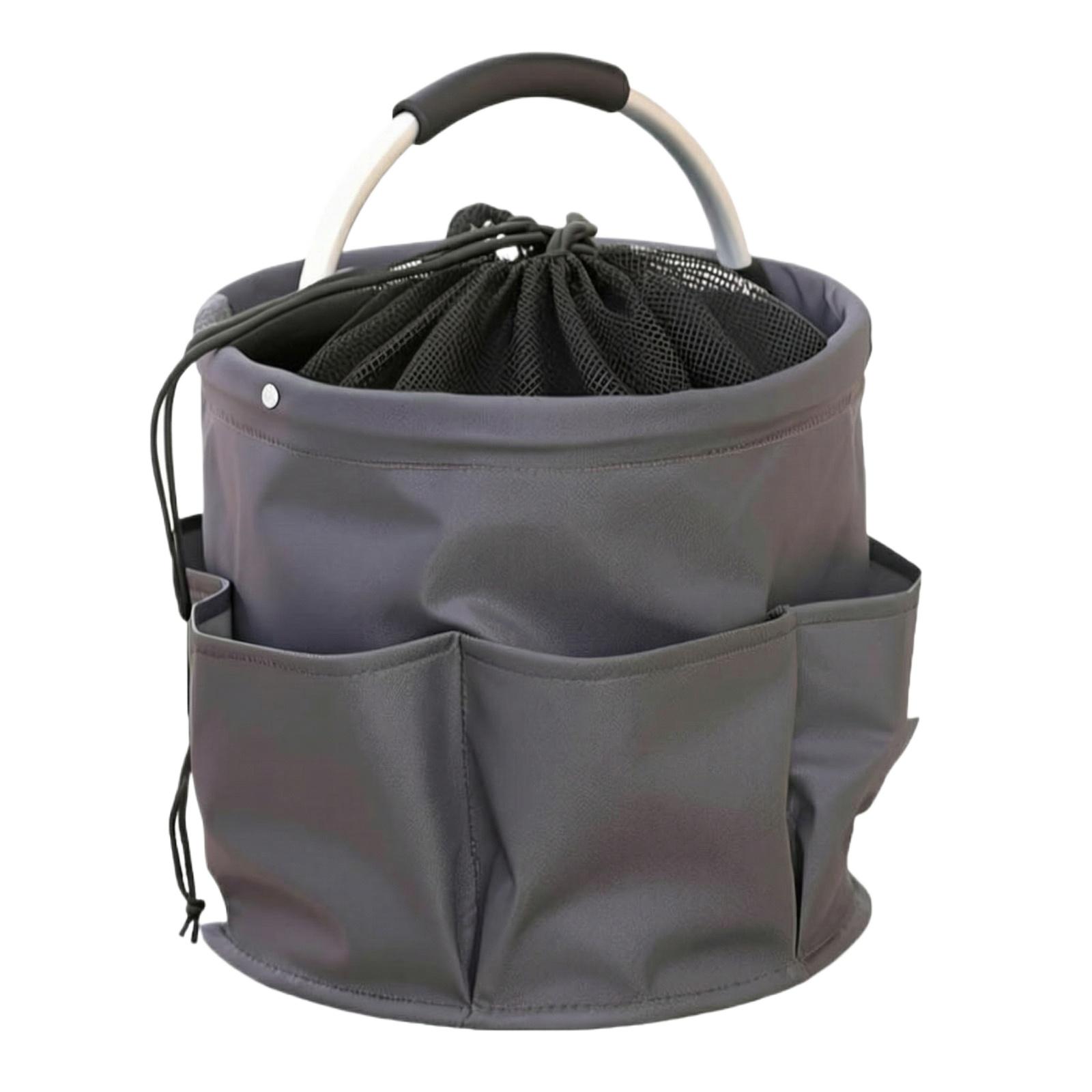 Outdoor Camping Picnic Basket,  Beach Basket,  Portable Foldable Storage Bathroom Toiletries Bag GR серый