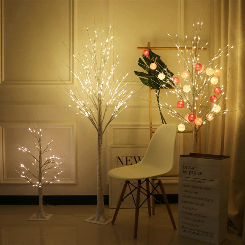 LED Birch Tree Light - Copper Wire Christmas and Landscape Decoration.