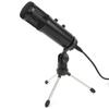 Condenser Microphone USB Double Knob with Adjustable Tripod Set Kit for Broadcast Recording
