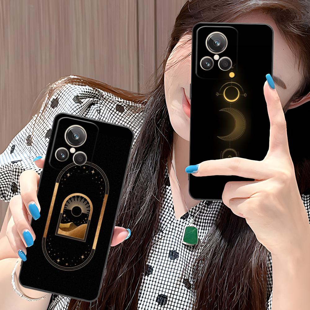 Sun Moon Mobile Cell Phone Case for Realme GT 8 Neo Pro C75 73 71 C67 65 C55 53 C35 31 C20 15 Colorful Printing Cover Cellphones