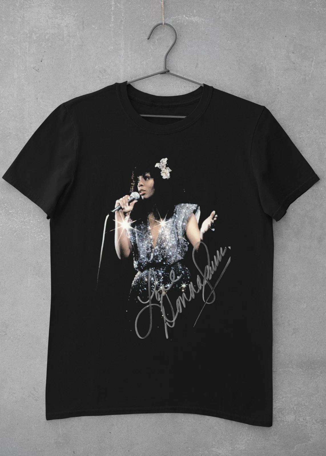 Donna Summer Photo Signed Signature 2 Special Black Unisex S-5XL S