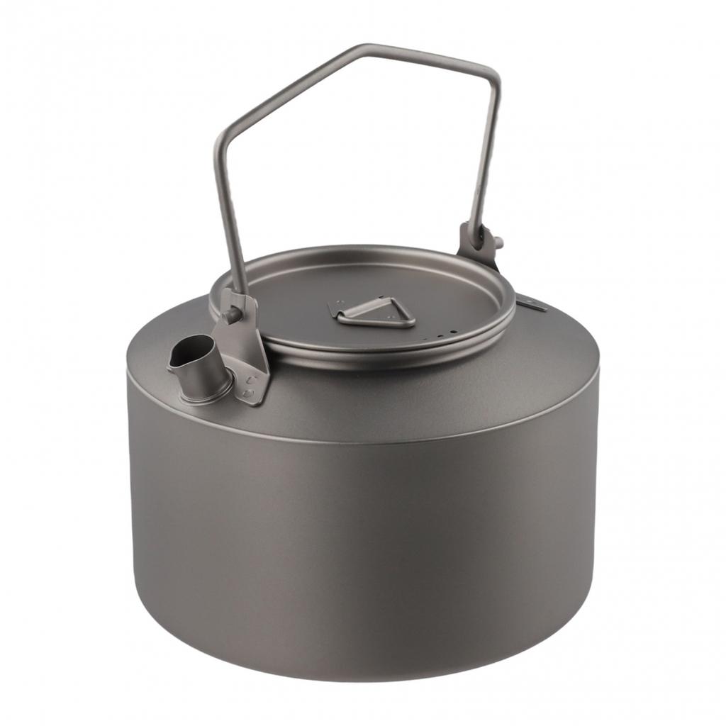 Compact Storage Camping Teapot Ti Kettle Efficient Fuel Use