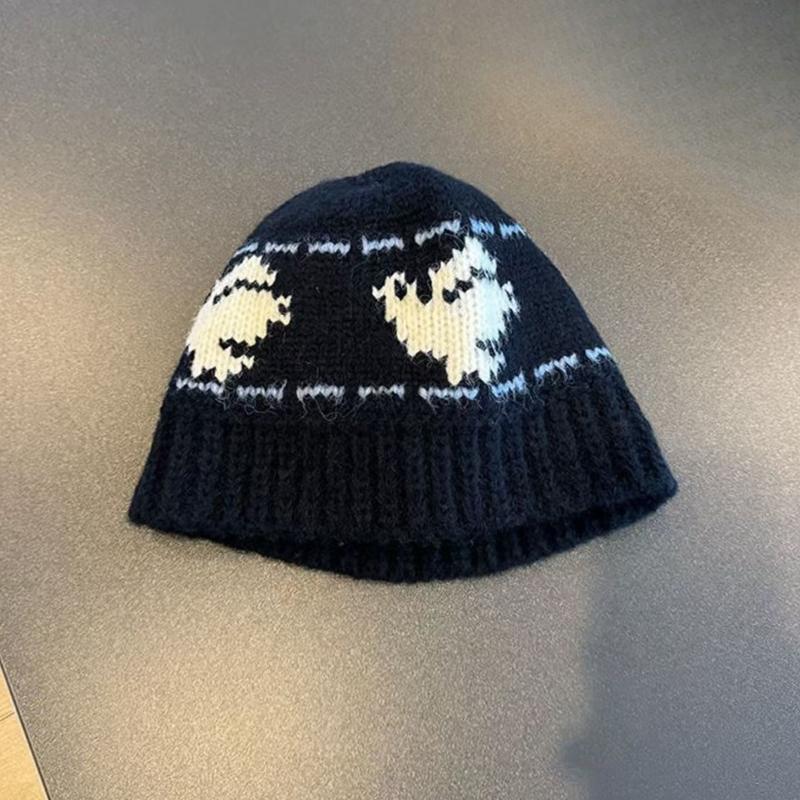 

Autumn And Winter Ear Protection Warm Fisherman Hat Women S All-Match Bucket Hat Thick Cold-Proof Knitted Wool Hat as the picture