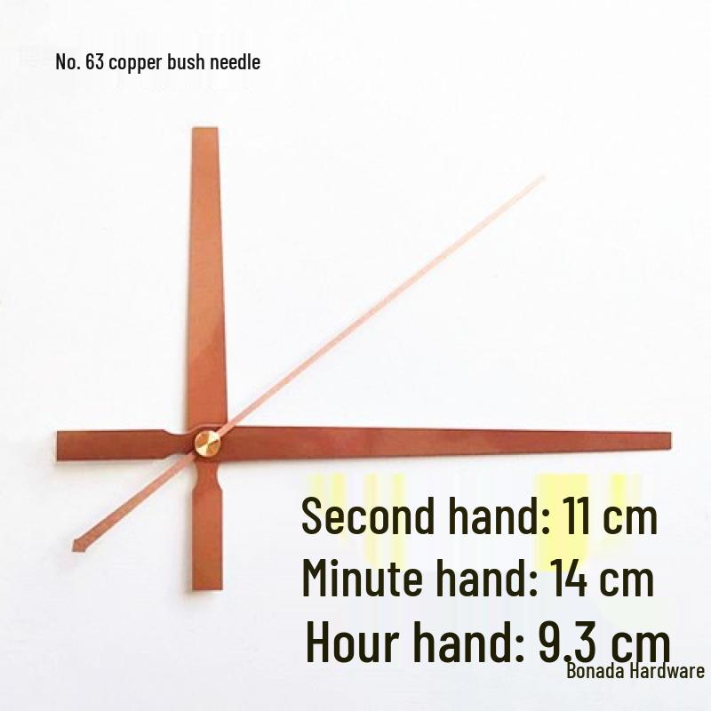 Gold Pointer DIY Quartz Clock Hands for Wall Clocks - Cross Stitch & Metal Design
