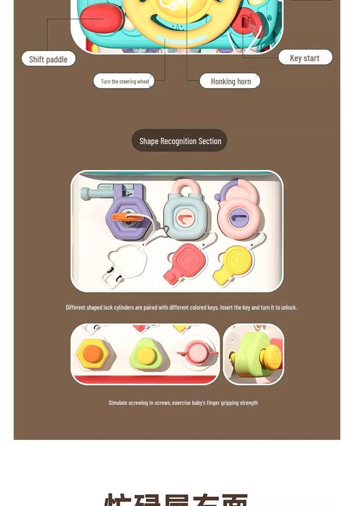 Montessori Busy House: Early Education Toy for Fine Motor Skills Development
