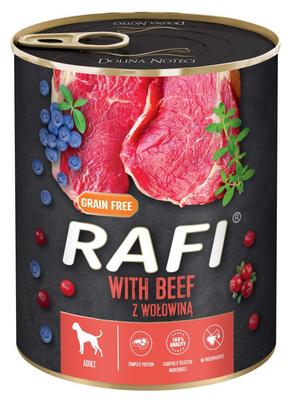 Rafi Mokra Karma Dla Psów Z Wołowiną W Puszcze 800 G