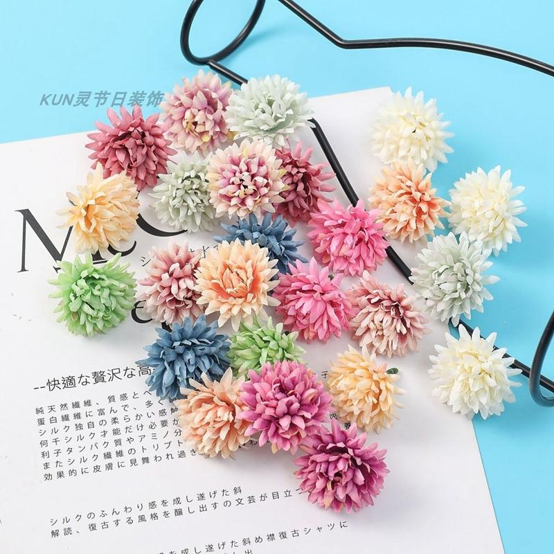 5/10PCs Artificial Flowers 4cm Silk Fake Flowers Heads for Home Room Dceor Wedding Marriage Decoration DIY Craft Gift Accessory