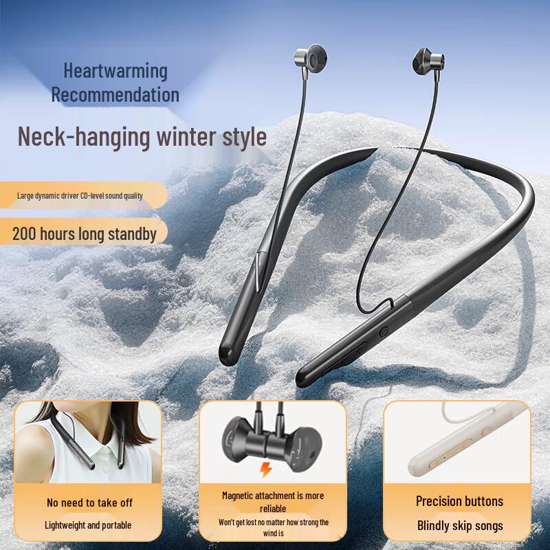 aigo WP01 Neckband Wireless Sports Bluetooth 5.4 Earphones