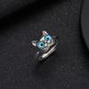 Vivid Cute Cat Open Rings For Women Girls New Fashion Gothic Adjustable Animal Kitten Finger Ring Party Jewelry Accessories Gift