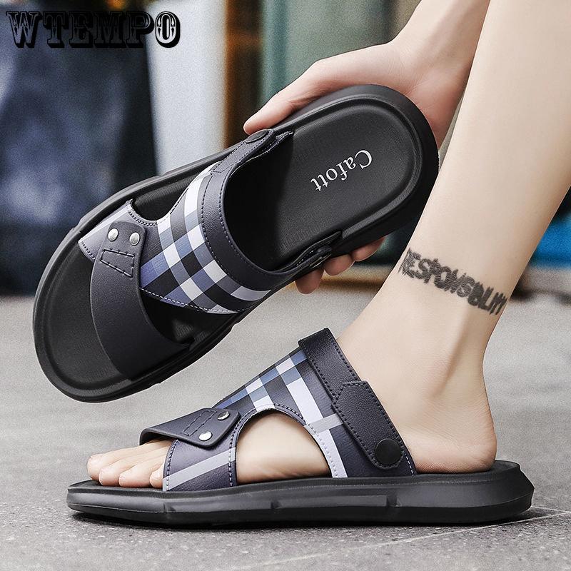 EVA Slides Summer Men's Simple Fashion Sandals Outer Wear Non-slip Anti-odor Soft Bottom Slippers Casual Outdoor Sports Beach Slippers