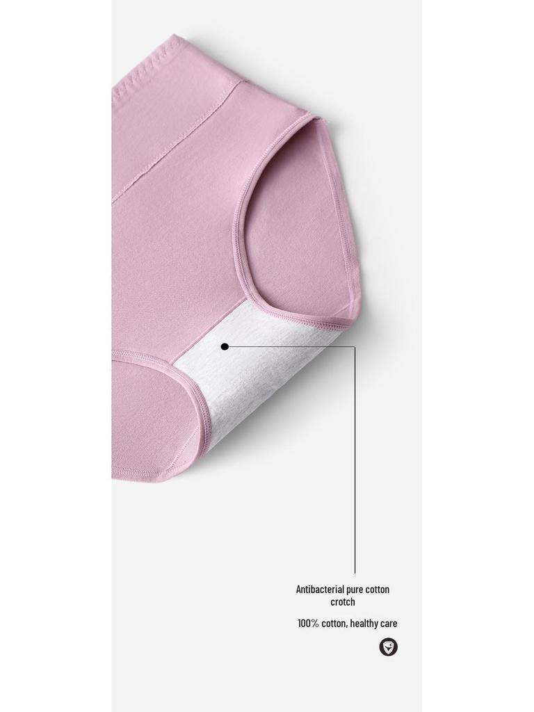 High-Quality Cotton Antibacterial Mid-High Waist Panties for Middle-Aged & Elderly Women - Plus Size Triangular Briefs