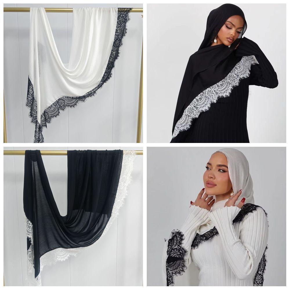 Atmungsaktive Turbane Kopf Baumwolle Kopfwickel Neuer schlichter Hijab