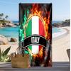 Asciugamano da Spiaggia Stampa Calcio Italia Asciugatura Rapida Super Assorbente Morbido Asciugamano da Bagno per Nuoto Spiaggia Viaggio Souvenir Regalo per Fan