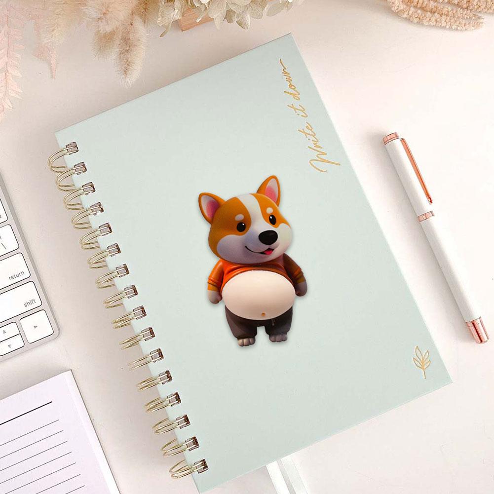 3D Soft Cute Dog Belly Sticker Mochi Squeeze Toys Slow Rebound Stress Relief Toy Relieve Stress for Friends