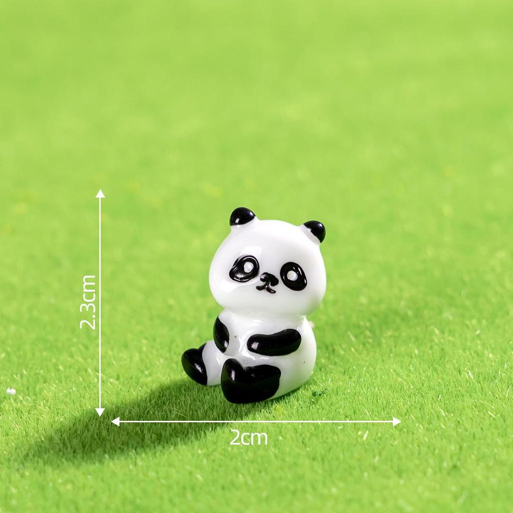 Luminous Panda Miniature Figurine for Micro Landscape Gardening Decor