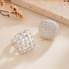 2Pcs/Set Trendy Geometric Adjustable Open Rings for Women Exaggerated Vintage Irregular Square Chunky Knuckle Ring Wedding Jewelry