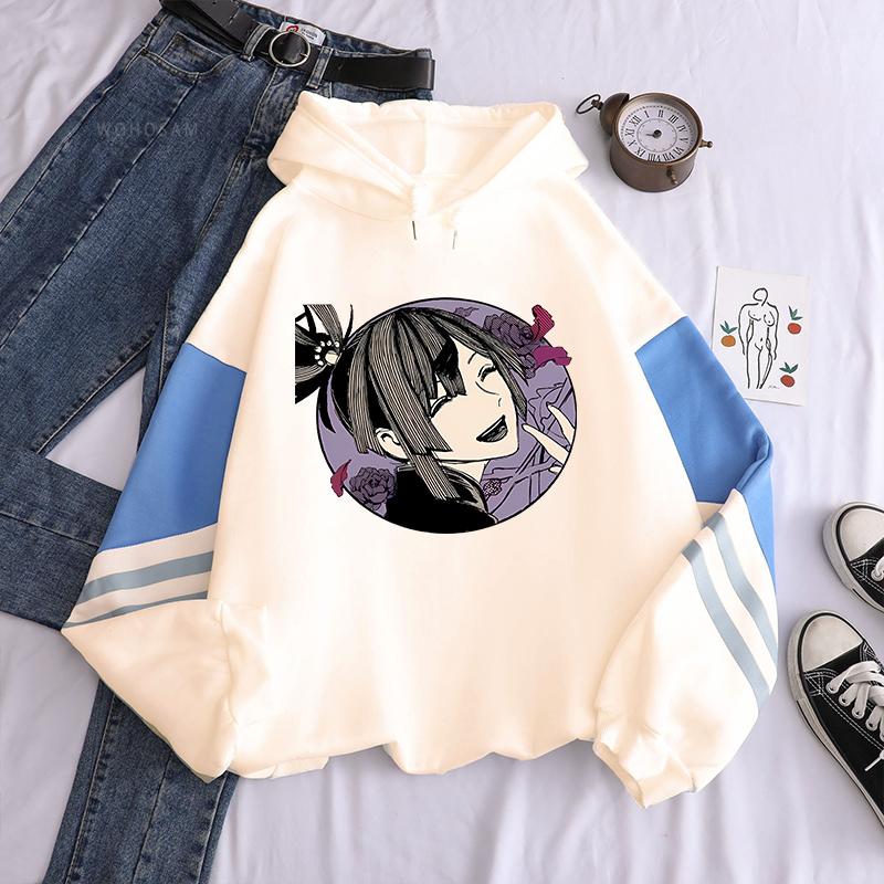 

Популярные аниме Jigokuraku Yuzuriha, толстовки с принтом для мужчин и женщин, адский рай, каваи, манга, уличная одежда с графикой, повседневные толстовки большого размера 4XL белый