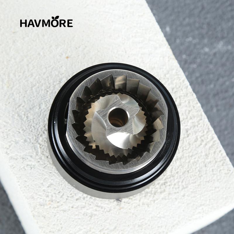 HAVMORE Upgrade Ruční kávomlýnek CNC Profesionální Nerezová ocel Diamantový Nastavitelný Ruční Mlecí Kameny Mletí Kávových Zrn