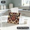 1pc Tissue Box, African Tribal Woman Bold Heritage Pattern, 2D Flat Printing, Polyester Fabric, Strong And Firm, Tissue Pouch, for Dormitory, 2D Flat
