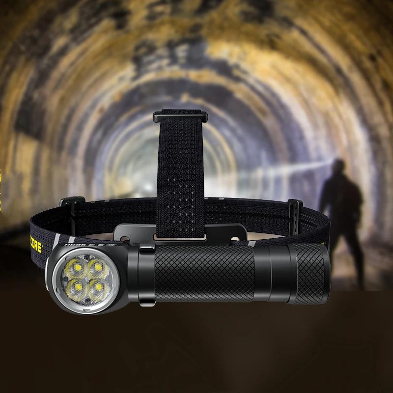 NITECORE HC35 USB Rechargeable Headlamp 2700 Lumen L-shaped HeadLight With NL2140HP 4000mAh Battery Protable Camping Lantern