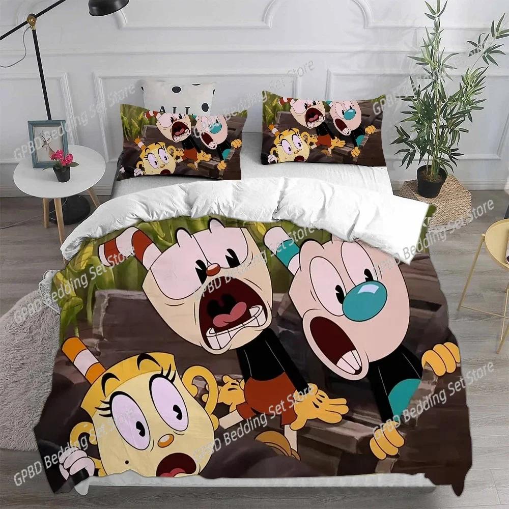 New Home Textiles Cartoon Cuphead Bedding Set Bedroom Soft Modern Bedspreads Comefortable Duvet Cover Quilt Cover And Pillowcase