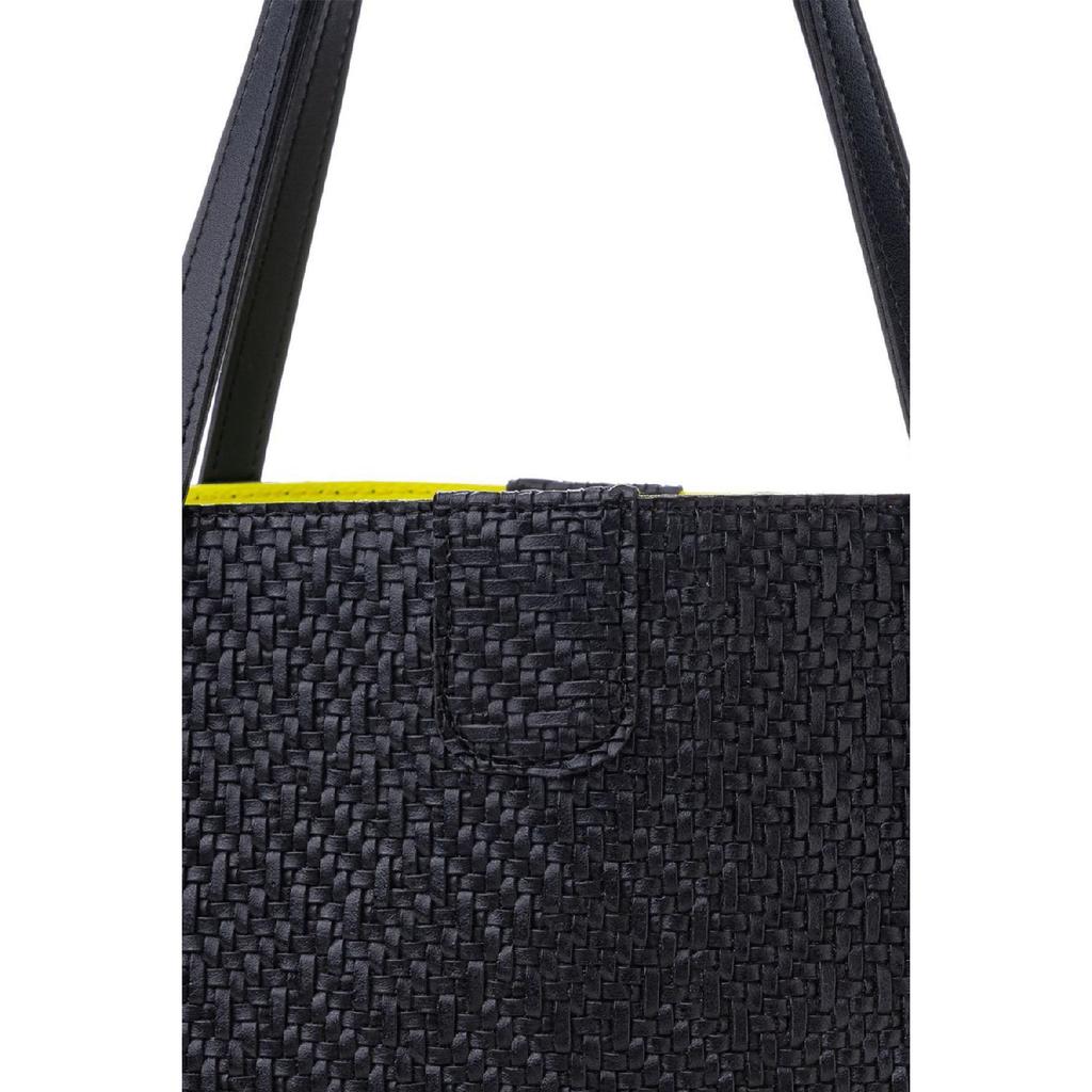 Woman Big Artificial Leather Tote Shoulder Bag