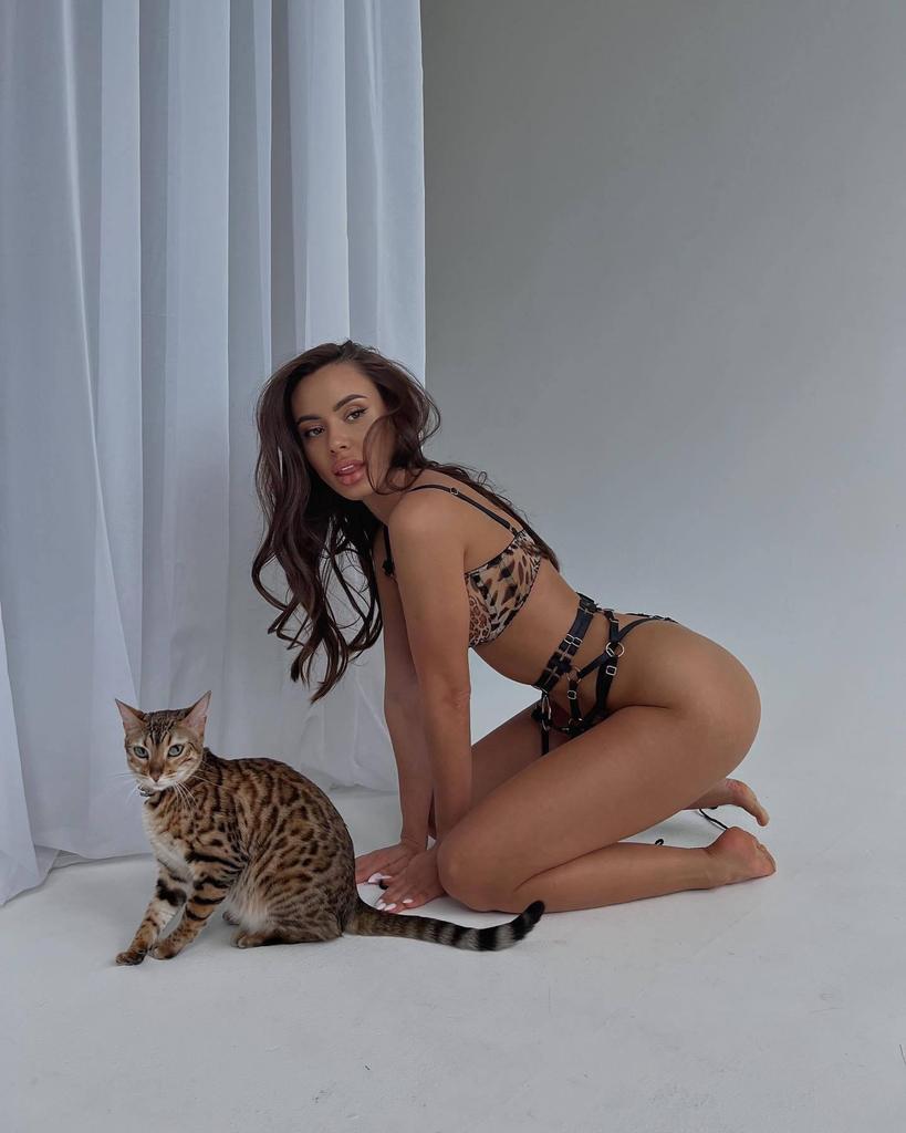 Autumn 2022 Lingerie: Leopard Print See-Through Sexy Three-Piece Set.