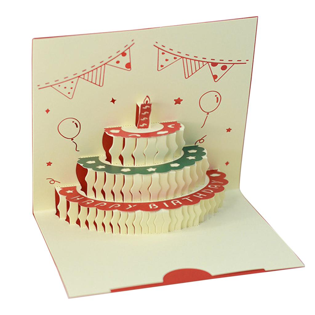 Yousheng 3D-Geburtstagskarte, Pop-Up-Grußkarte mit Musiklichtern, Happy Birthday-Karte mit Kuchen für Frauen, Männer, Kinder, Freunde