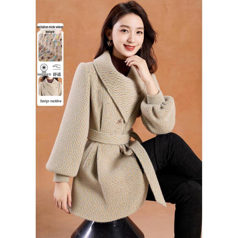 Kebeier Women's Irregular Design Winter Wool Coat