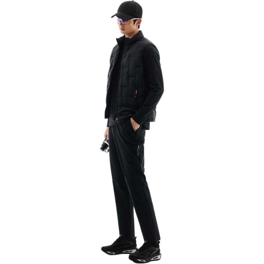 Anta Comfortable Casual Thick Simple Stand Collar Sweatshirt Men tops Basic-Black 952445404-4