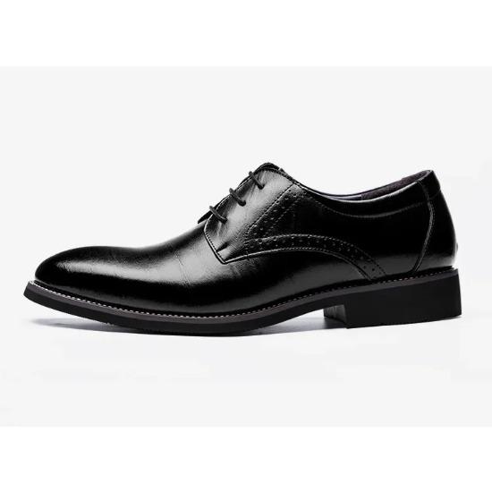 New  Flat Classic Men Dress Shoes Genuine Leather Wingtip Carved Italian Formal Oxford Footwear Plus Size 38-48 For Winter