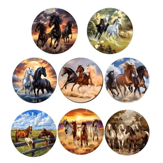 8PCS Coasters, Colorful Wood with Non-Slip Coasters, Heat Insulation Waterproof Drink Holder, for Home Office Dining Table