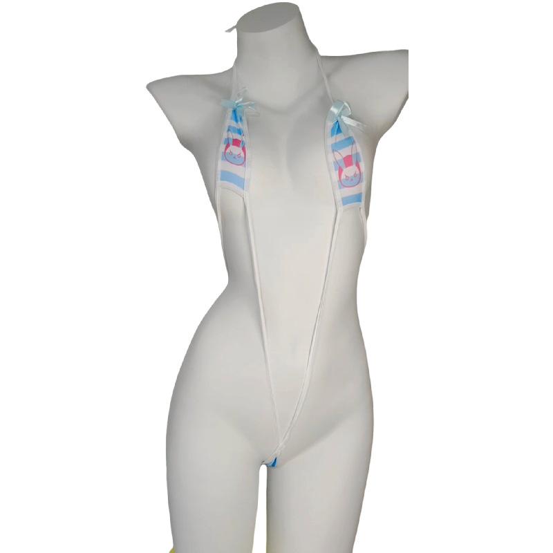 Ishan Niedliches Häschen Dessous Set - Verführerischer 3-teiliger Kawaii Body mit Schnellverschluss