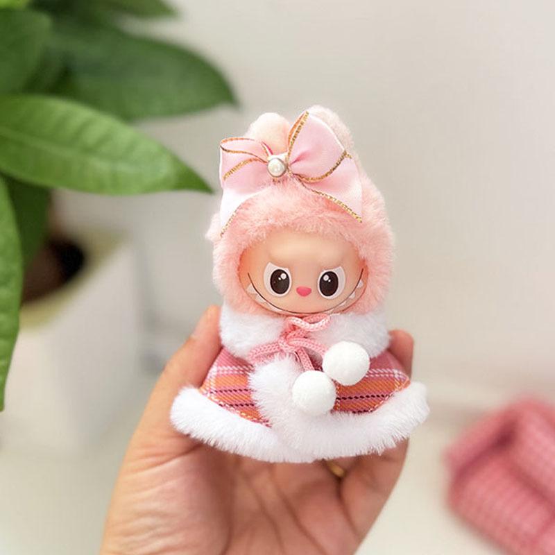 Mini Version 4.0 Vinyl Face Plush Blind Box Doll Clothes Christmas Set Small Nose Gaga Heart Bottom Password