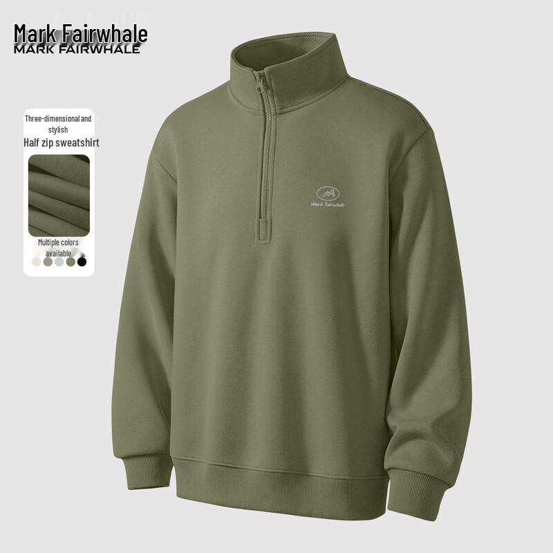 

FAIRWHALE Men s 2025 Autumn Half-Zip Stand-Collar Sweatshirt 2XL