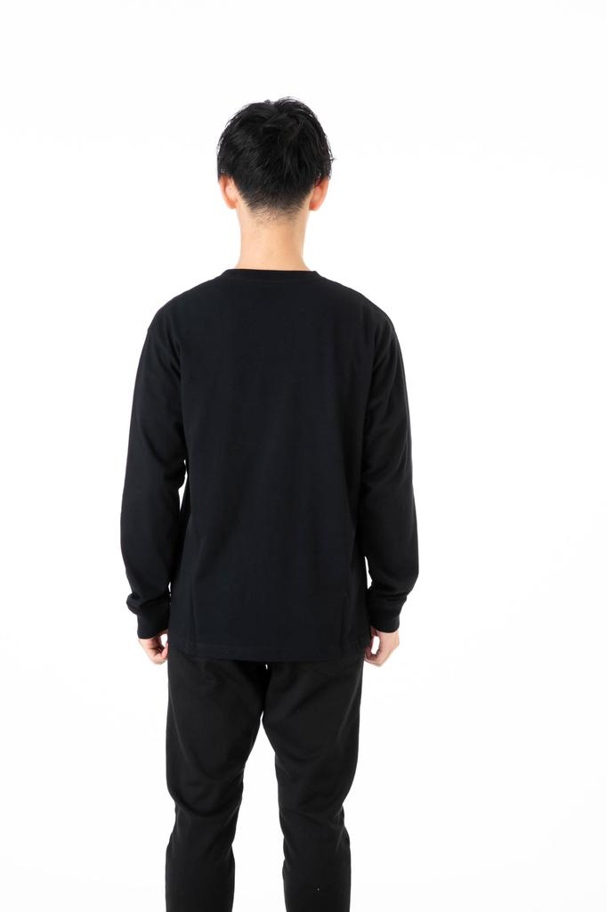 New Era Long Sleeve Cotton Pocket Size Solid BLACK ONSPOTZ and Stylish Small and Large Sizes Gift Idea T-Shirt, L/S Tee, 12325222, N139LG088, Black,