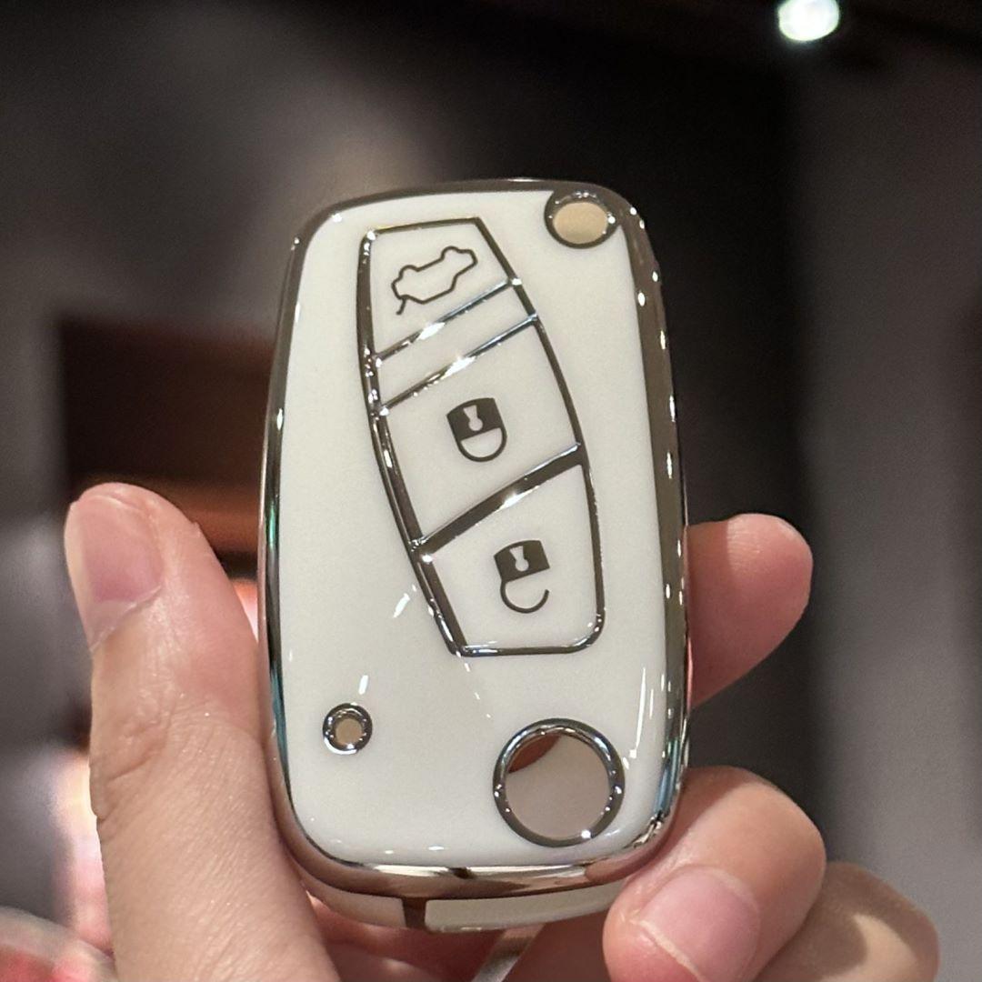 

Чехол для автомобильного ключа с кожаным брелком для Fiat Panda Stilo Punto Doblo Grande Bravo 500 Ducato Minibus Protected Fob Accessor