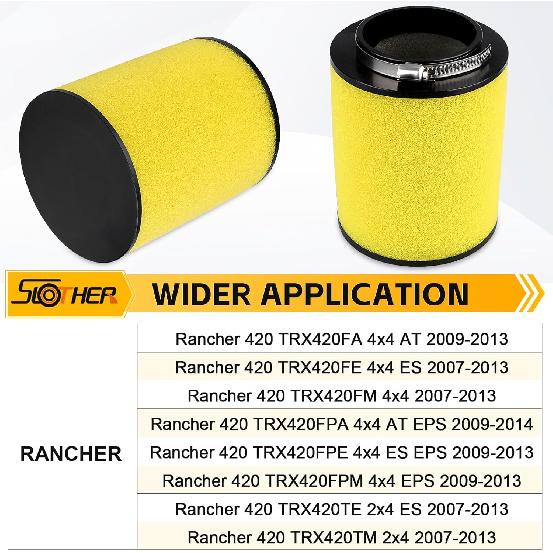 Rancher 420 Air Filter 17254-HP5-600 for Honda Rancher 420 TRX420FA TRX420FE TRX420FM TRX420FPA TRX420FPE TRX420FPM TRX420TE TRX420TM 2007 2008 2009