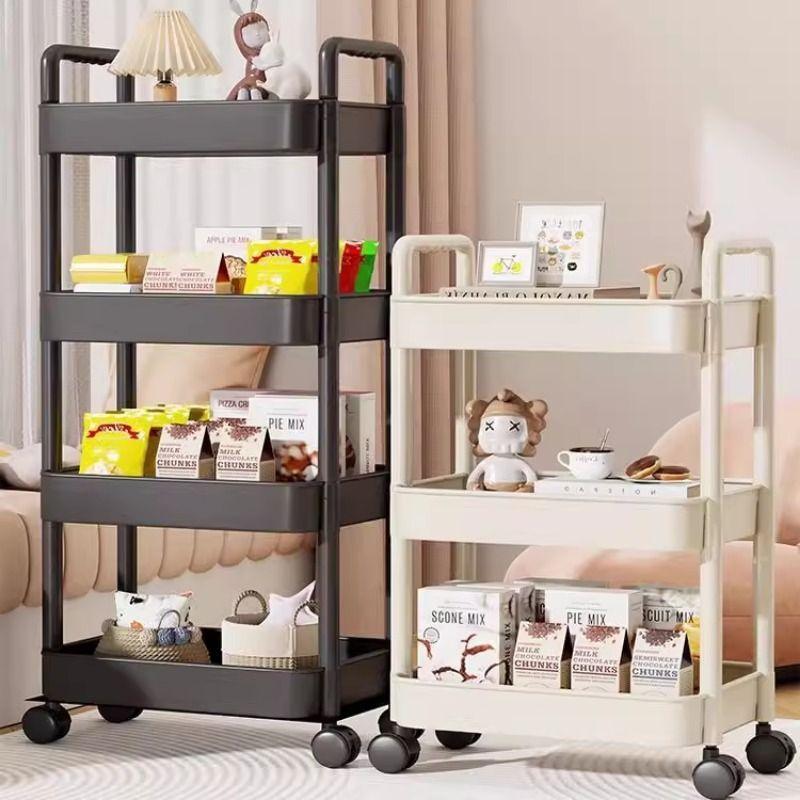 Multi-layer Movable Storage Rack for Bathroom, Snacks, Books & Toys